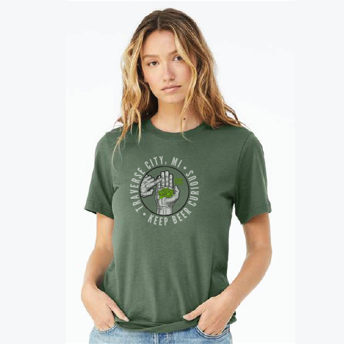 Green Hops in Hand Tee